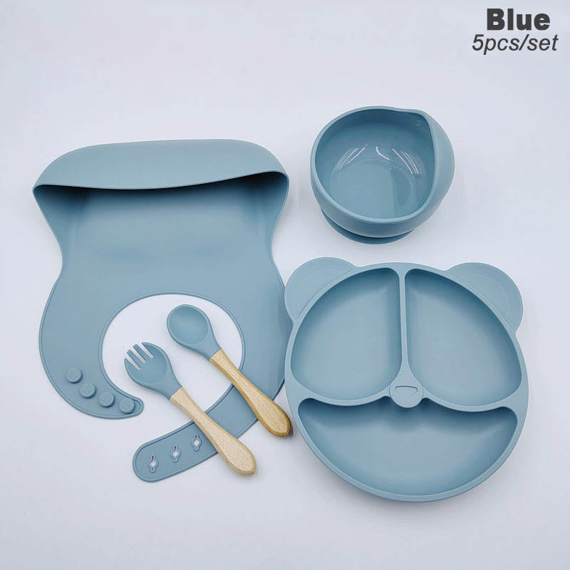 Vaisselle en Silicone | Antidérapante Bébé™