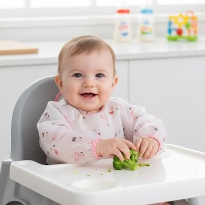 Bavoir manche longue idéal