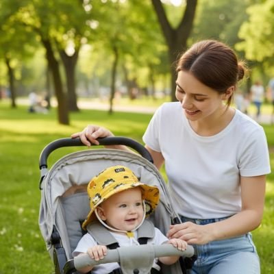 Chapeau bebe sécurisant