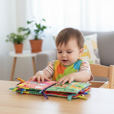 Livre bebe en tissus captivant