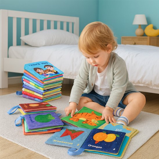 Livre bebe en tissus résistant