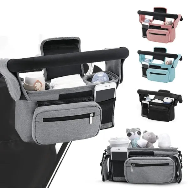 sac poussette gris variete rose bleu noir