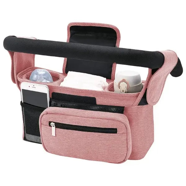sac poussette rose genial