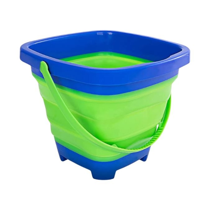 seau-de-plage-vert-pliable