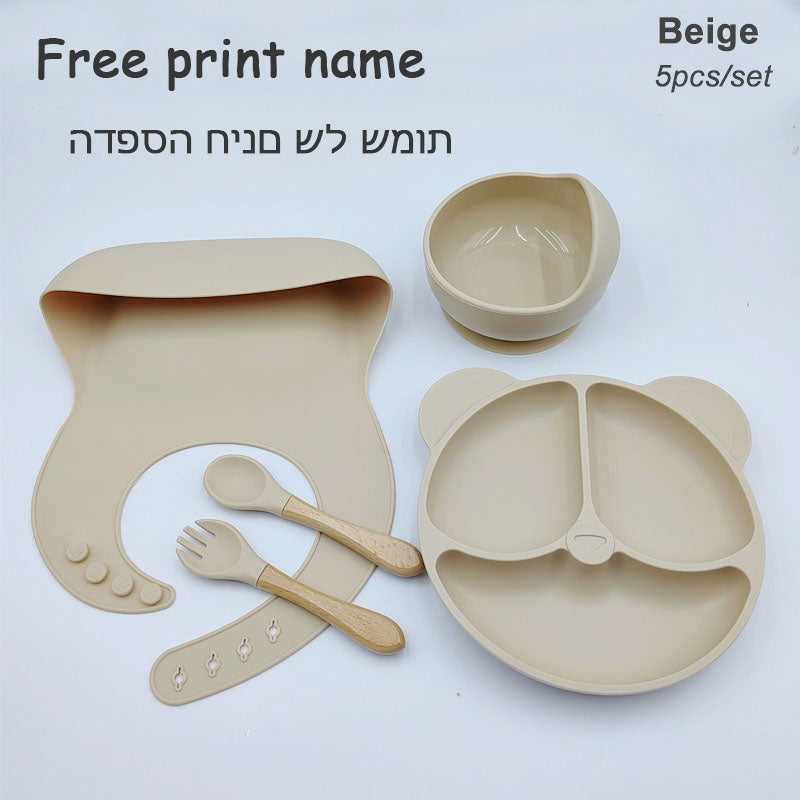 Vaisselle en Silicone | Antidérapante Bébé™