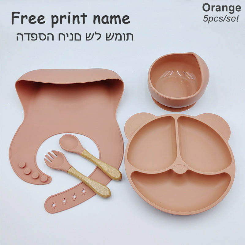 Vaisselle en Silicone | Antidérapante Bébé™