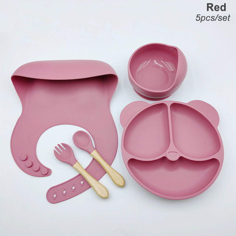 Vaisselle en Silicone | Antidérapante Bébé™