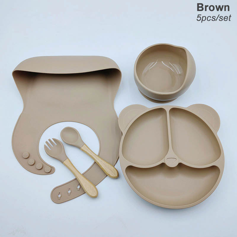Vaisselle en Silicone | Antidérapante Bébé™