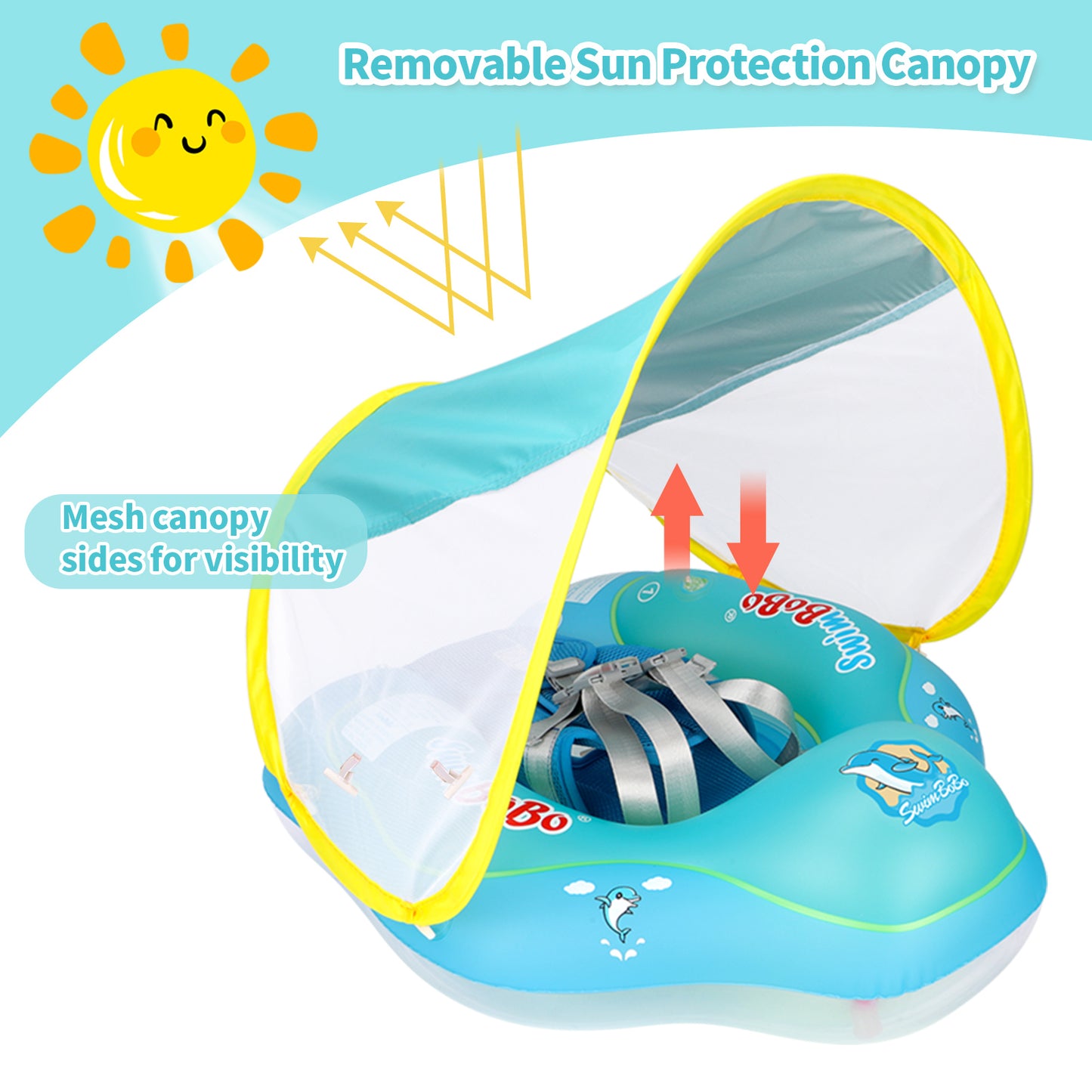 Bouée bébé | Anti-UV avec auvent™