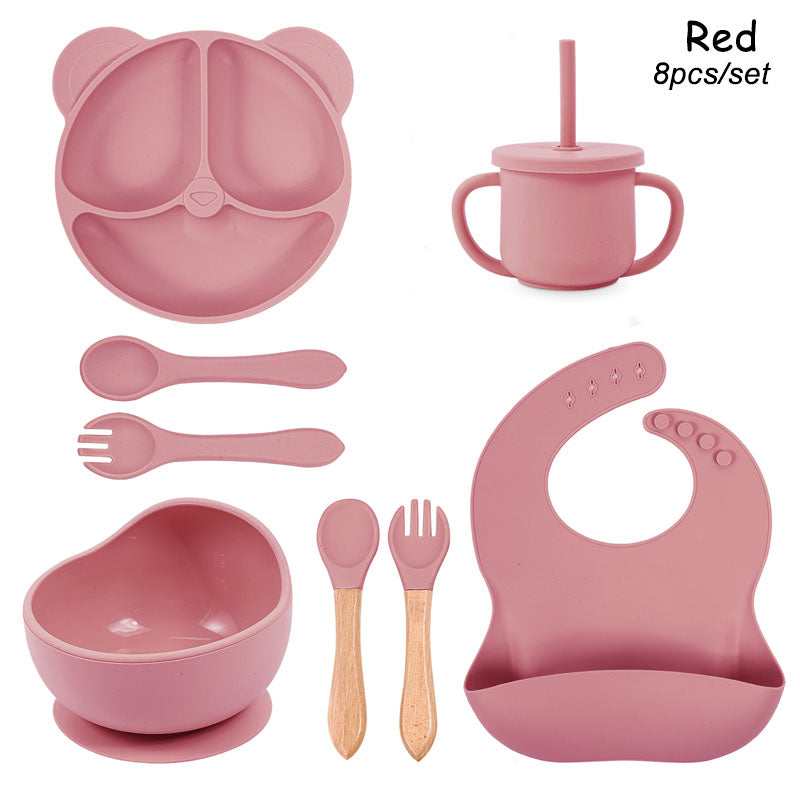 Vaisselle en Silicone | Antidérapante Bébé™