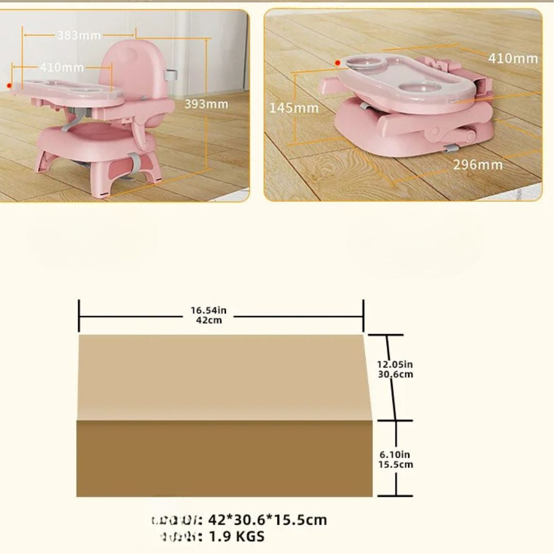 Rehausseur de Chaise 2 en 1 pour Bébé | Sécurisé™