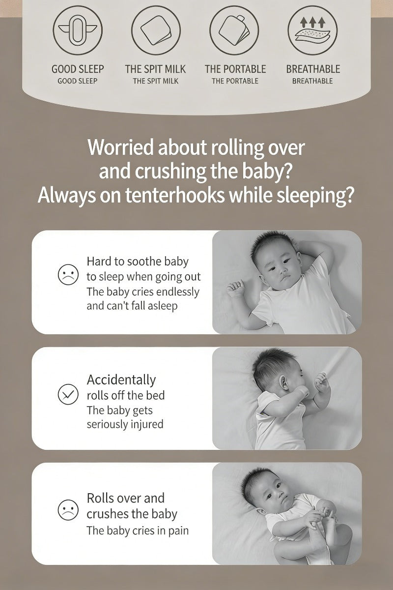 Oreiller de pente anti-reflux pour bébé | Hypoallergénique™