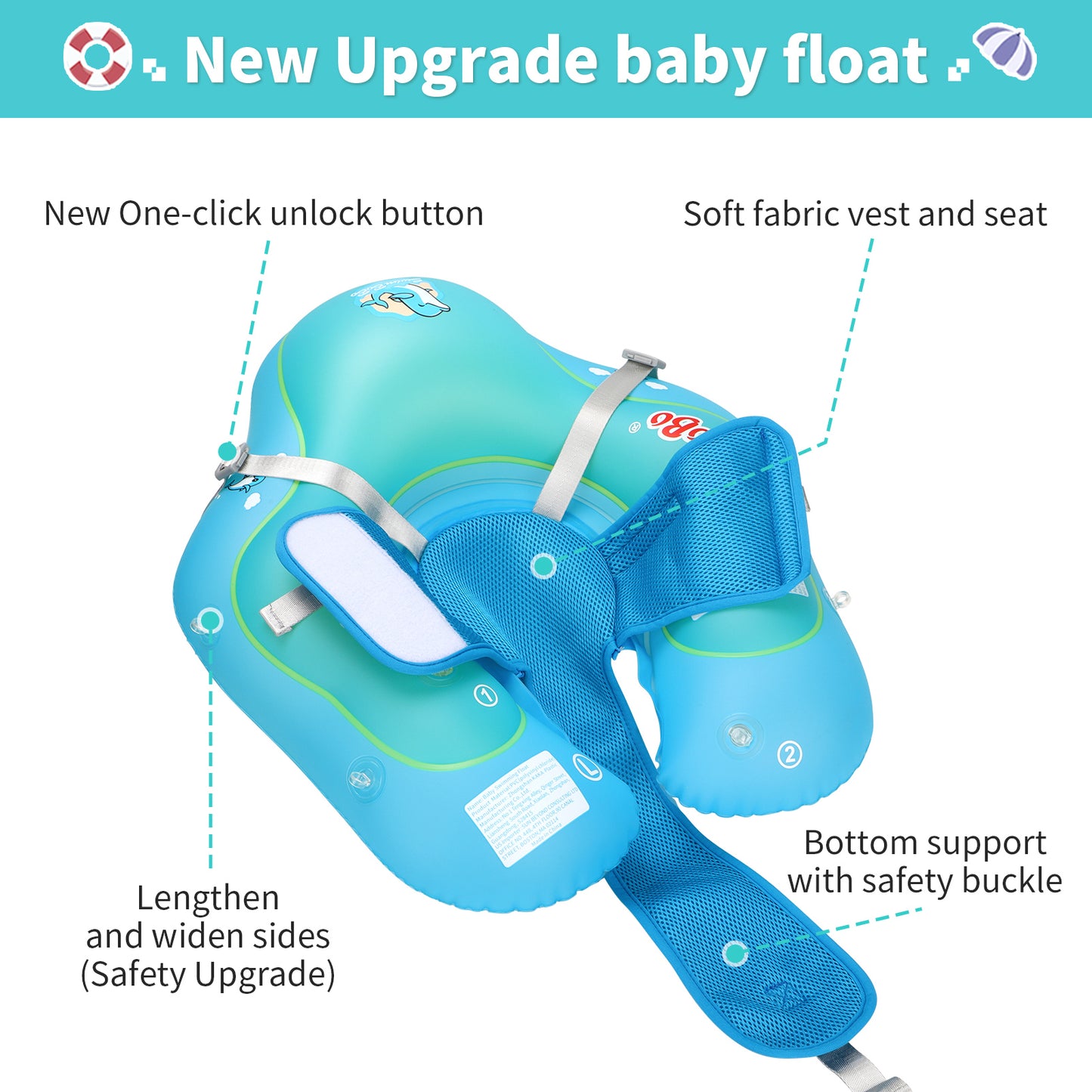 Bouée bébé | Anti-UV avec auvent™