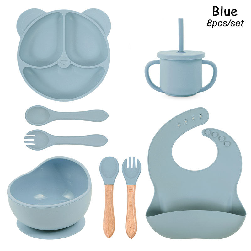Vaisselle en Silicone | Antidérapante Bébé™