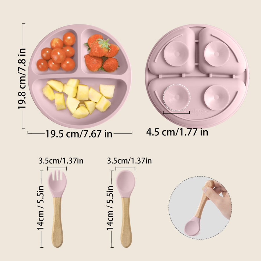 Assiette bébé ventouse | Ultra-adhérente silicone™