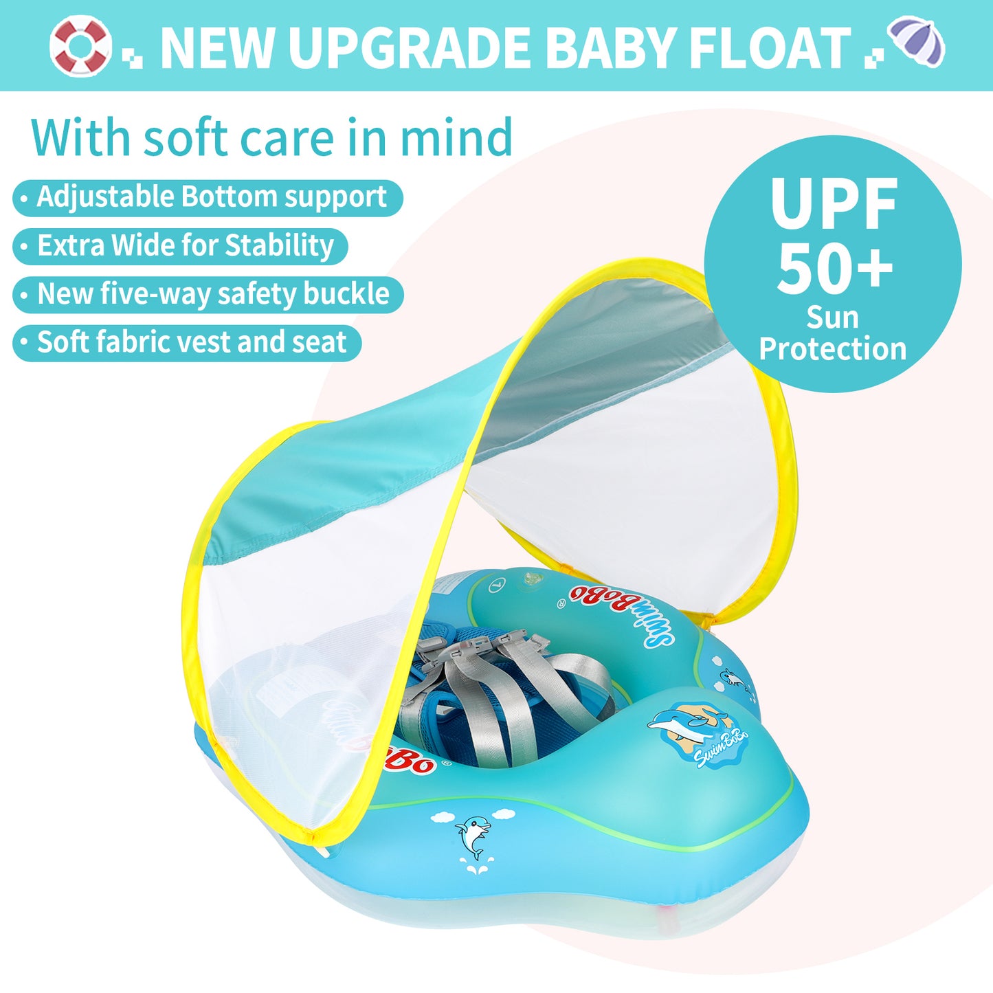 Bouée bébé | Anti-UV avec auvent™