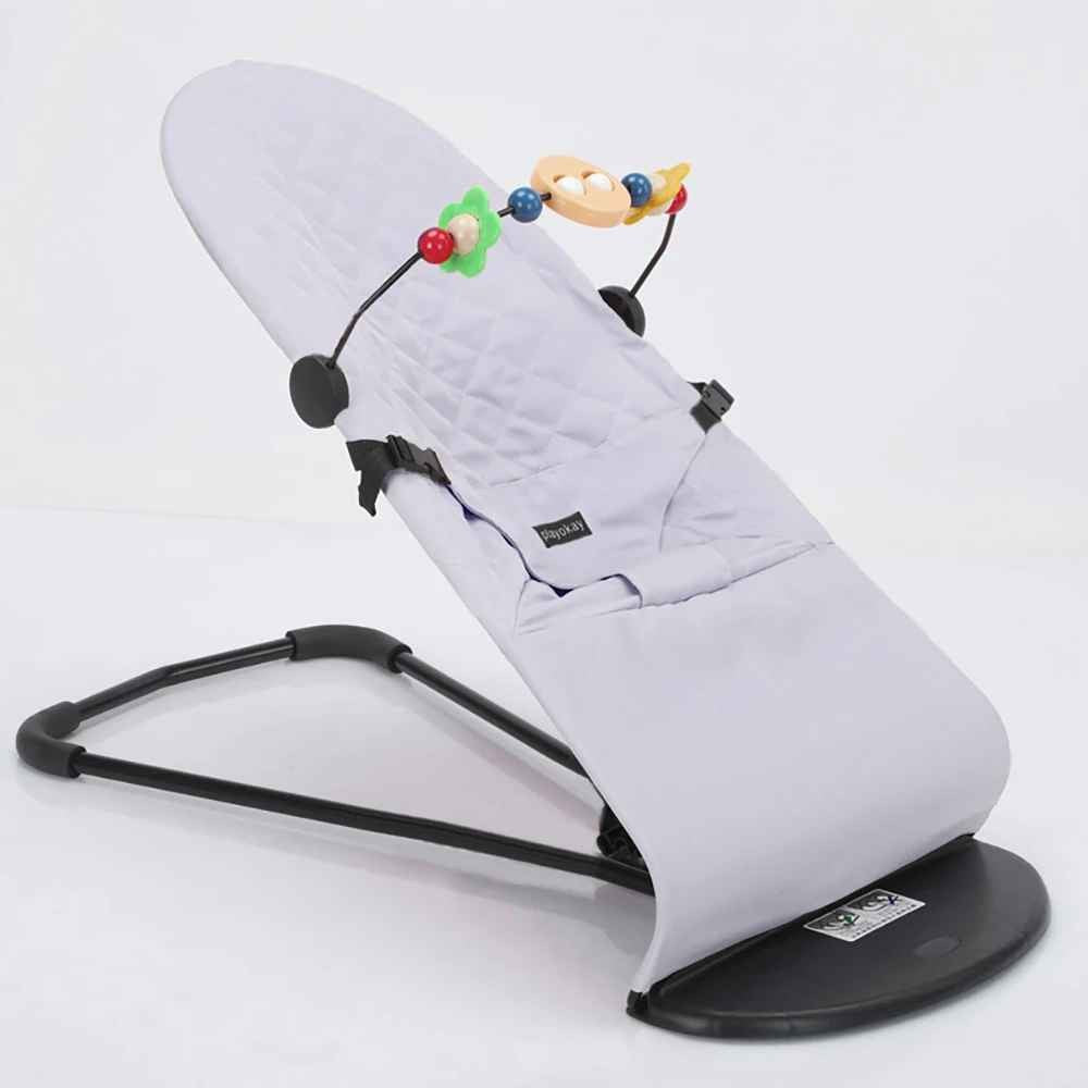 Chaise à bascule pliable pour bébé blanche