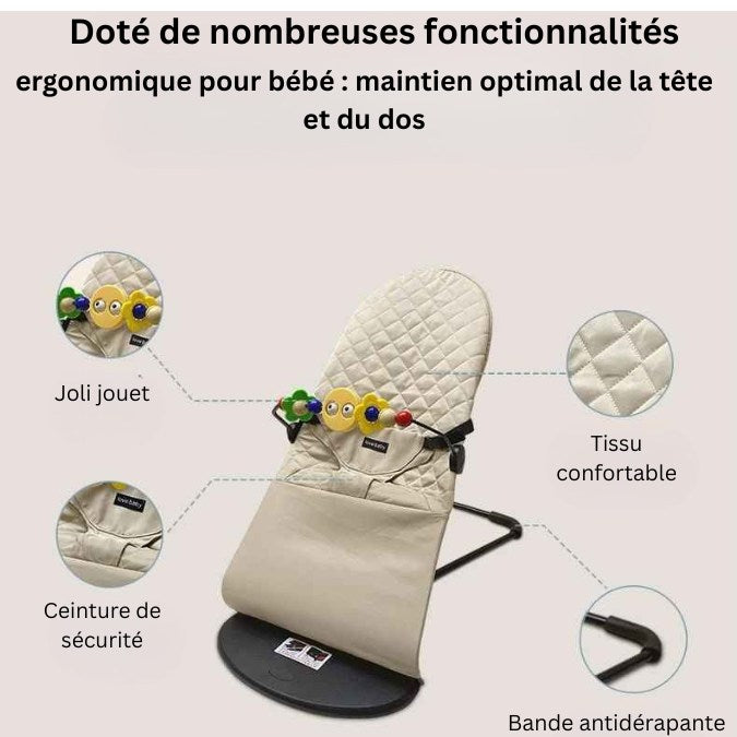 Chaise à bascule pliable pour bebe fonctionnalités 