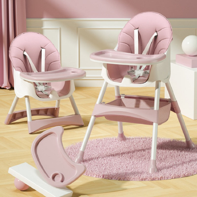Chaise haute réglable rose flash