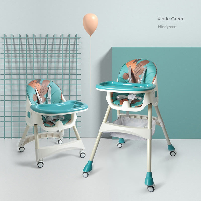 Chaise haute réglable vert orange