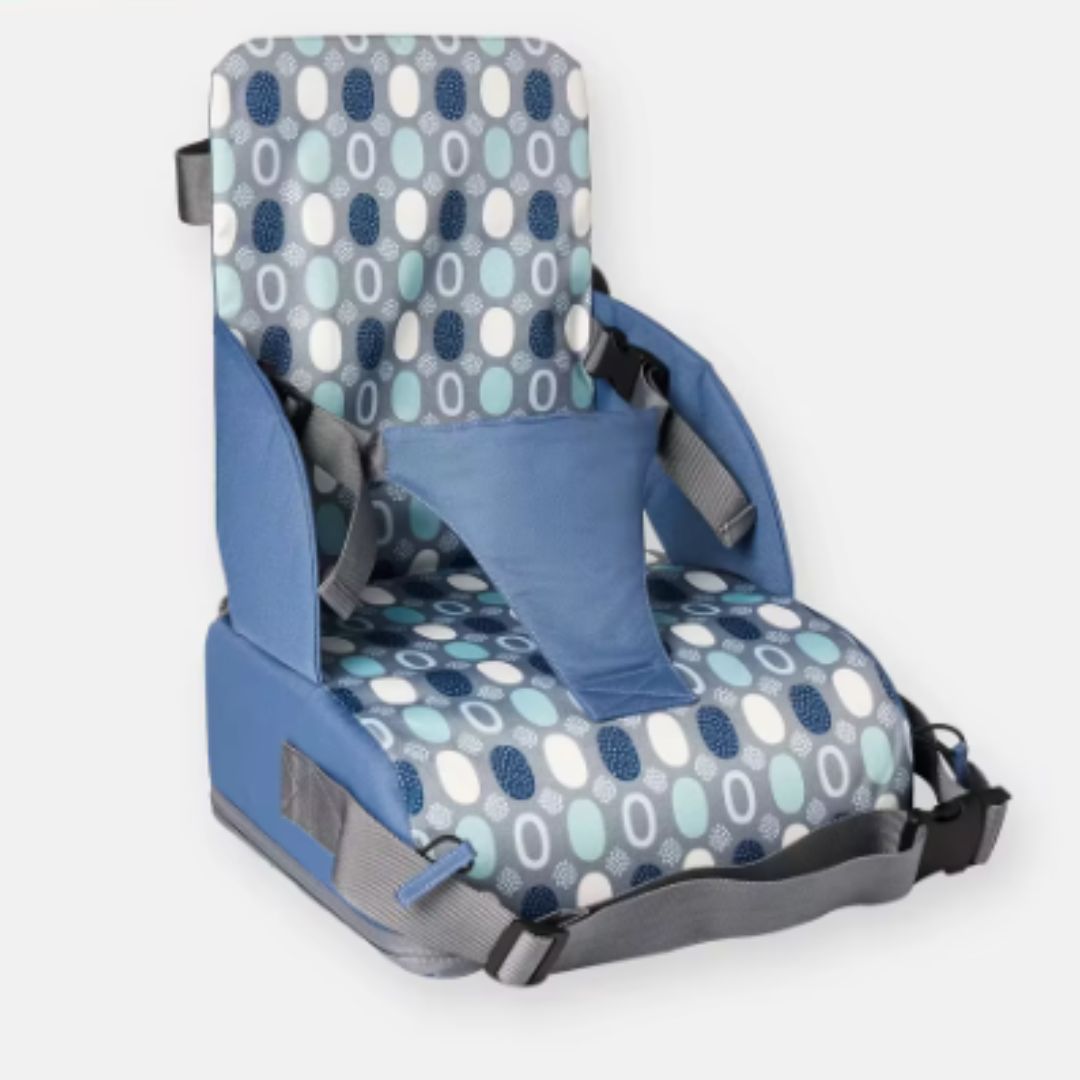 Harnais portatif bébé pour chaise haute vert bleue blanc