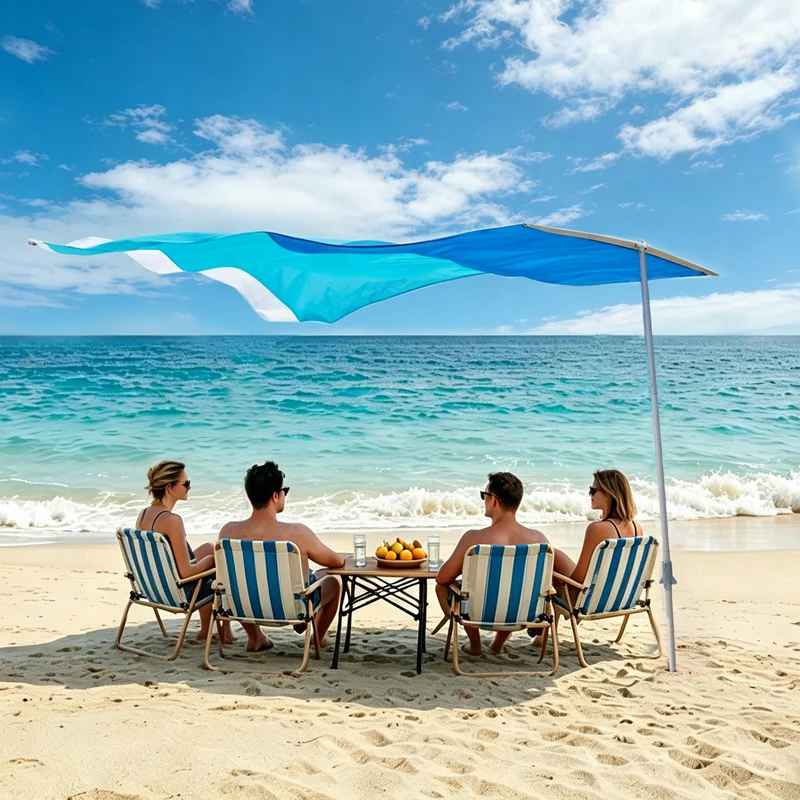 Parasol de plage léger plaisant