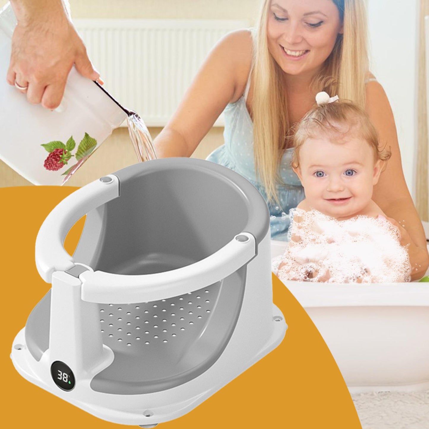 Siège de bain curieuse