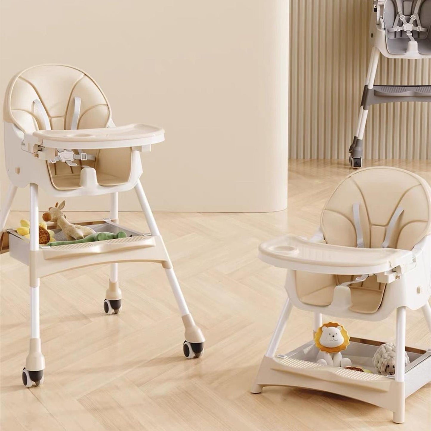 Siège rehausseur de chaise haute crème