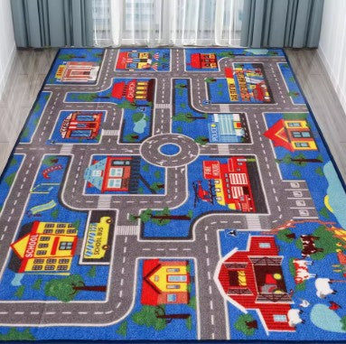 Tapis de jeu pour bébé rouge bleu