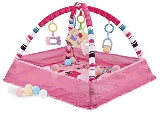 Tapis d'eveil bebe carre rose