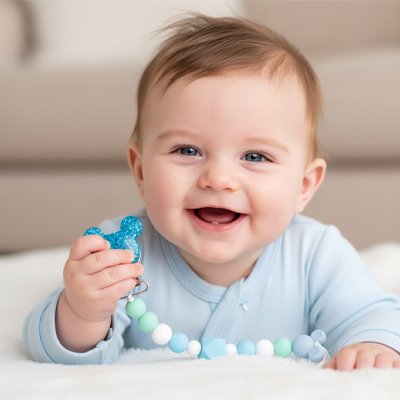 Attache tétine stimulant