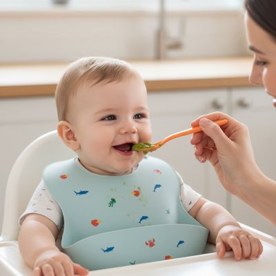 Bavoir silicone apprentissage