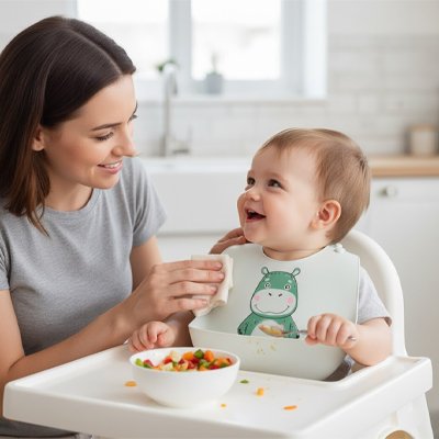 Bavoir silicone imperméable