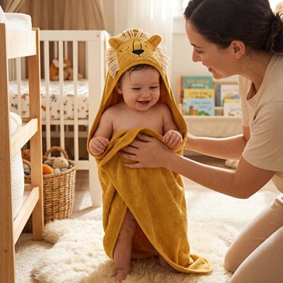 Cape de bain bébé adapter