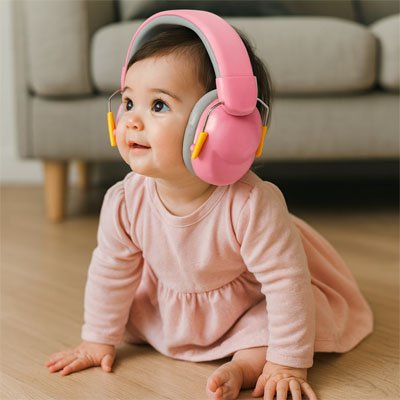 Casque anti bruit bébé adaptable 