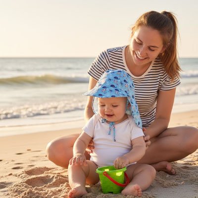Casquette pour bebe sécurisant