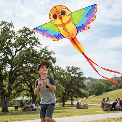 Cerf volant enfant attentionné