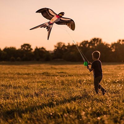Cerf volant enfant coloré
