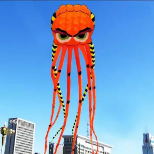 cerf volant flottante rouge jaune
