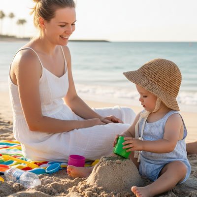 Chapeau bebe rattachable 