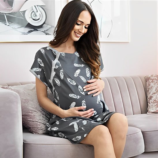 Chemise de nuit allaitement facilitant 