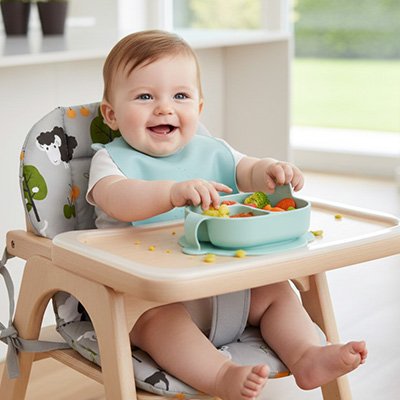 Coussin chaise haute lavable 