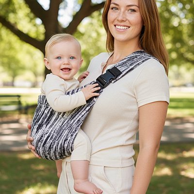 Écharpe de portage bébé ergonomique 