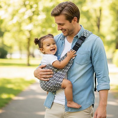 Écharpe de portage ergonomique