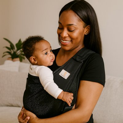 Echarpe de portage noire confort