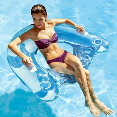 fauteuil piscine gonflable transparent 