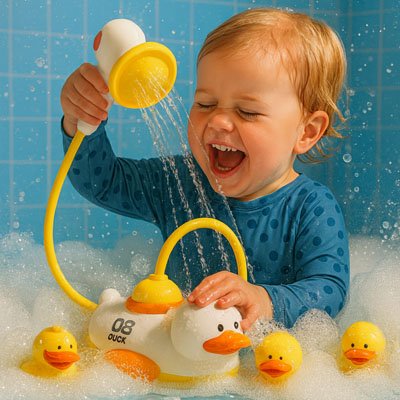 Jouet de bain pour bebe fixant