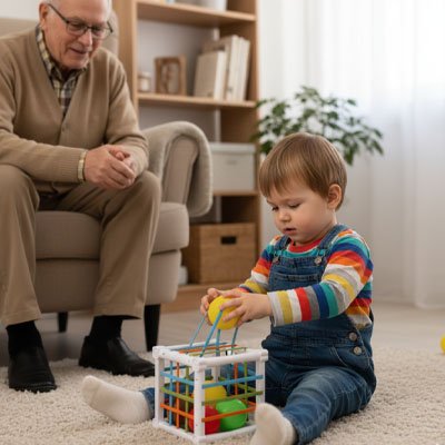 Jouet eveil bebe stimulant attentionné 