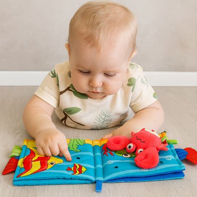 Livre bébé en tissus apprentissage 