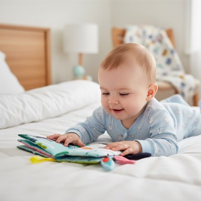 Livre bebe en tissus attirant 